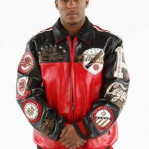 Pelle Pelle Mens Destination From Day One Varsity Leather Jacket