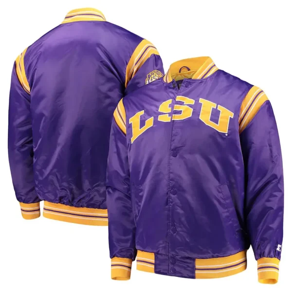 LSU Tigers The Enforcer Purple Satin Jacket