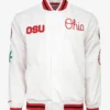 Men NCAA Ohio State White Bomber Jacket