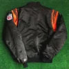 NFL Black Bengals Satin Jacket